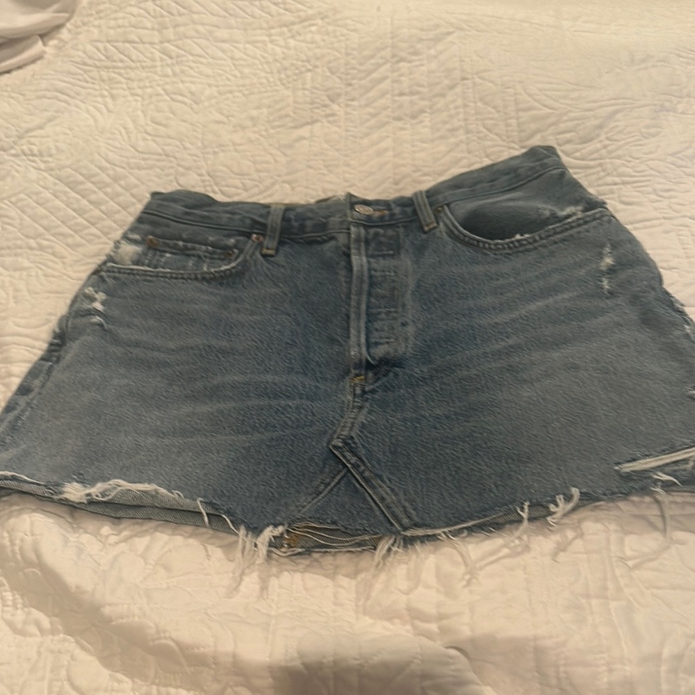 Agolde Blue A-line Mini Skirt Casual